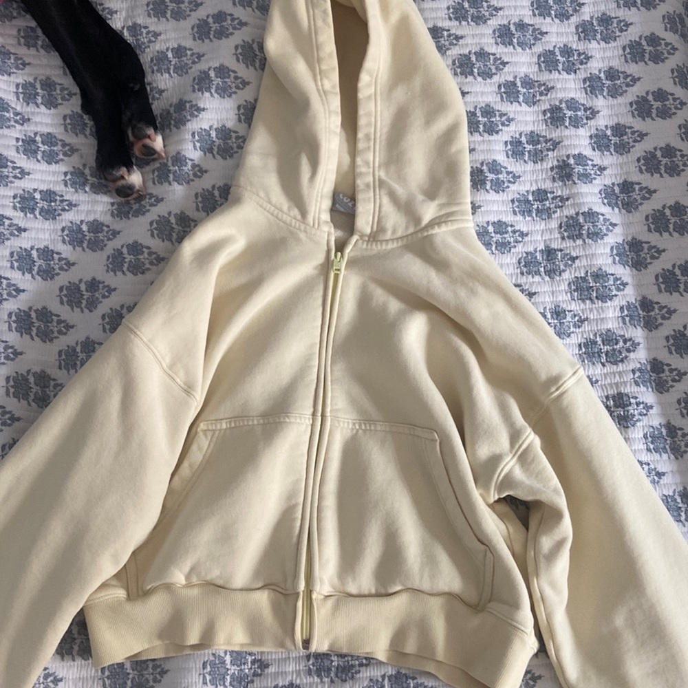 Aritzia boxy zip up hoodie